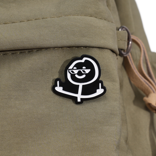 Значок металлический Да пошОл ты, р-р 2,75х3см