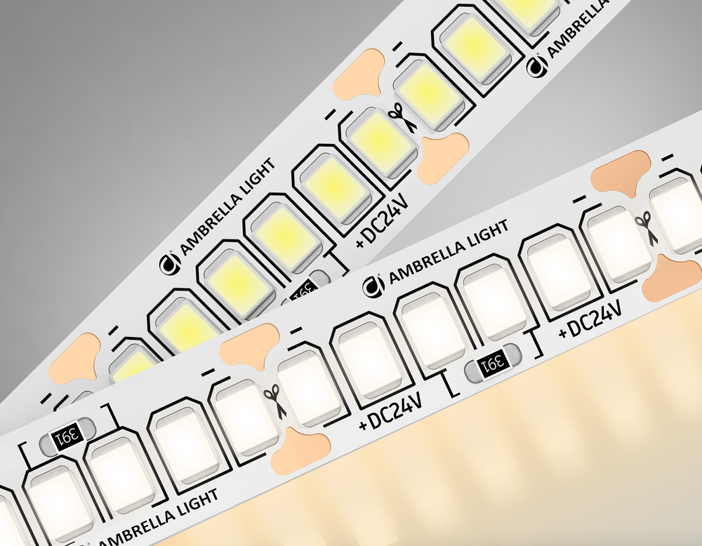 GS3301 2835 240Led/ 18W m/ 24V IP20 3000K/ 5000*10*1.2mm (2 конт.)
