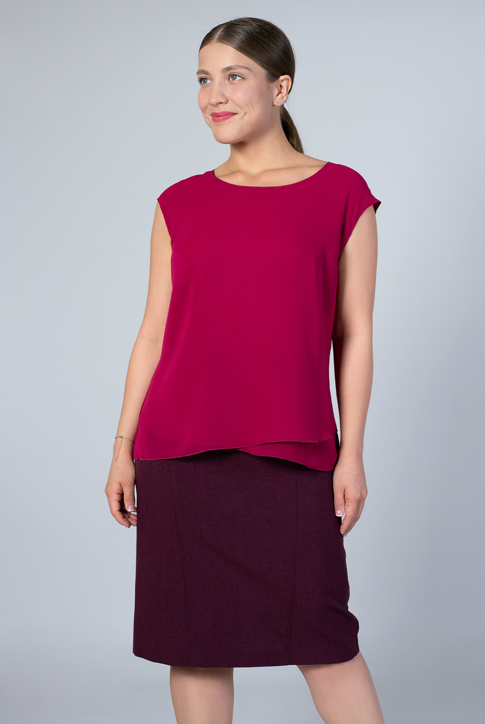 Блузка женская 915зр, бордовый #284Бд09915зр