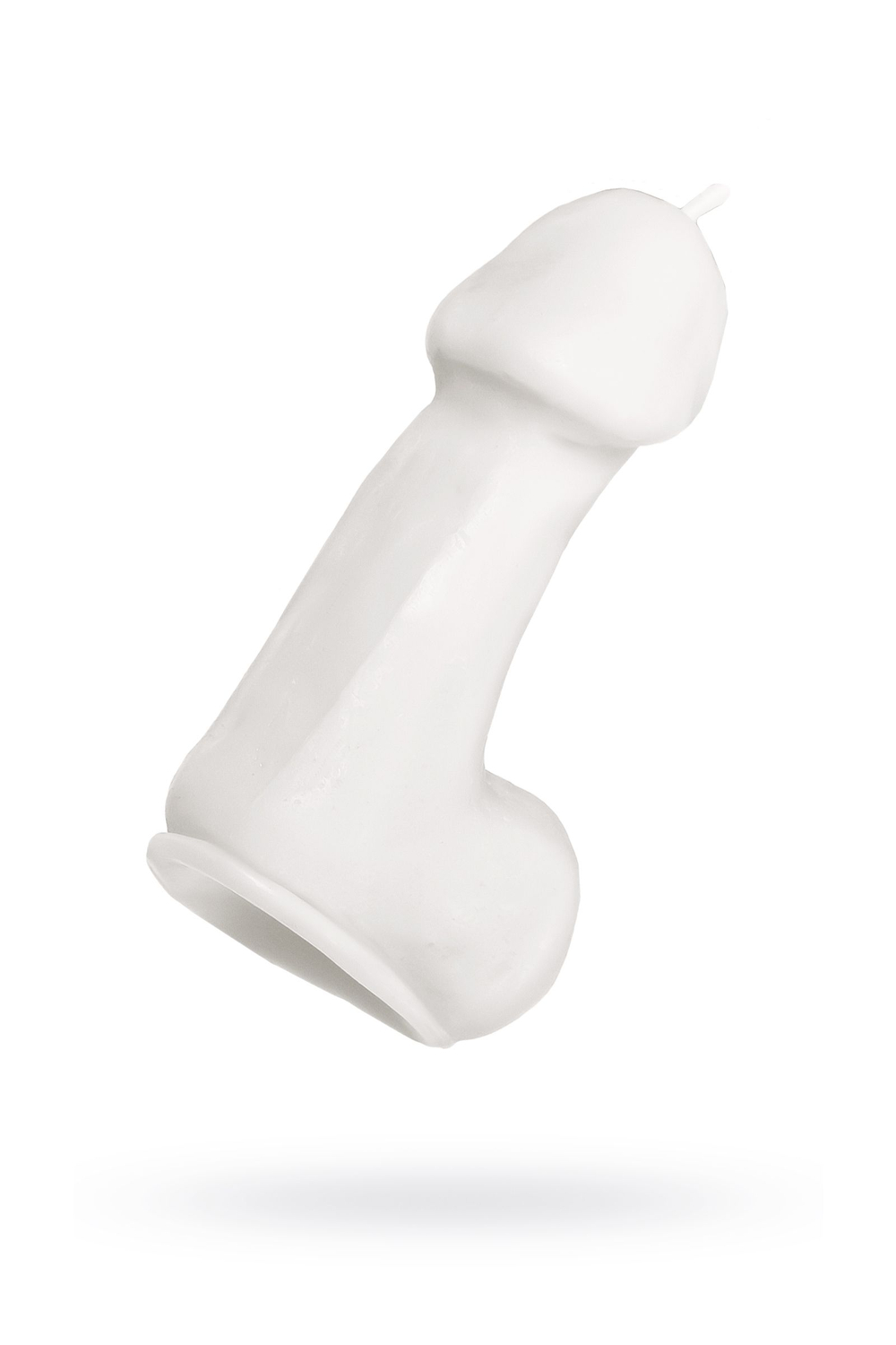 Белая свеча в форме пениса - 47 гр. (Цвет: белый)