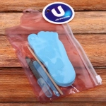 Набор для педикюра в косметичке 5шт «Сет», цвет микс, (пилка, триммер, палочка и разд-ли),10,5*16см