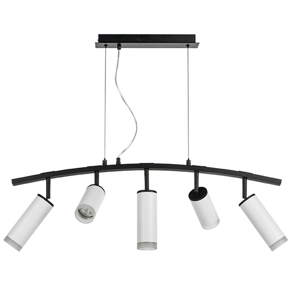 LR7353628630 Люстра RULLO 5х50W GU10 ЧЕРНЫЙ/БЕЛЫЙ (571735+214436-2+214486-3+202430-5)