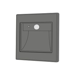 Citilux Скалли CLD005KS1 Встраиваемый светильник с датчиком движения Графит