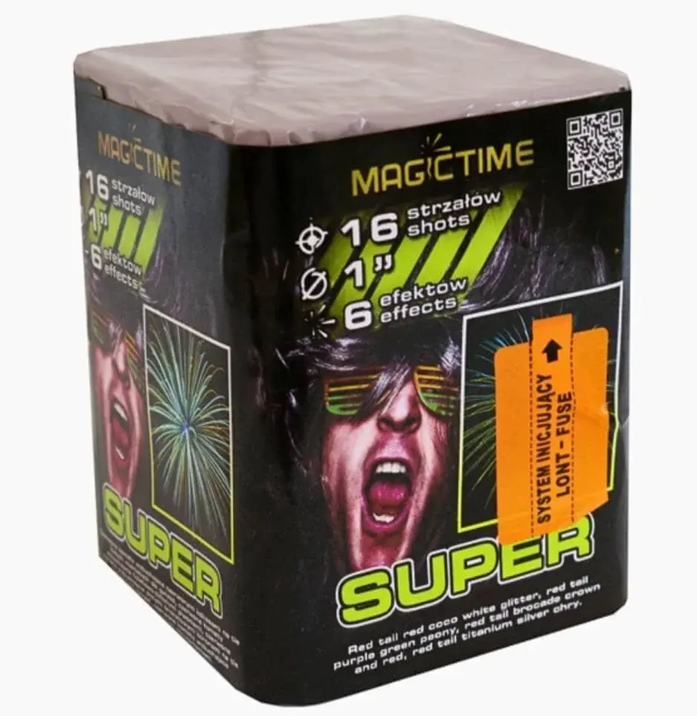 Батарея салютов Super (P7248) от Magictime, 16 залпов, 25 мм