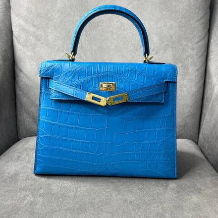 Сумка Hermes из кожи крокодила 25 см