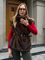 Манишка меховая шоколадный