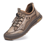 PAMATE Work Boots Men"s Low top Brown/Gray