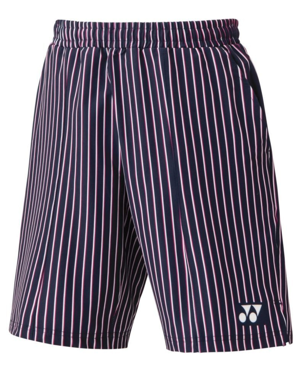 Мужские шорты теннисные Yonex Striped Shorts - navy blue/rose pink