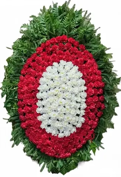 Траурный венок из живых цветов №44