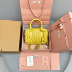 Miu Miu Matelasse Nappa Leather Top Handle Bag 19 cm