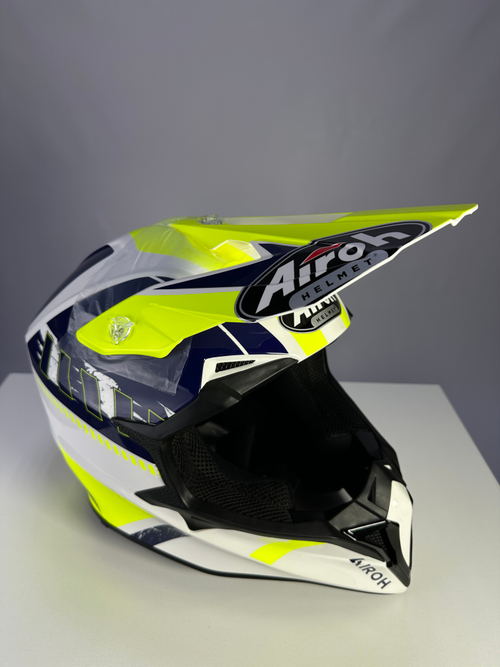 Шлем Airoh WRAAAP FEEL Yellow/Blue Glossy