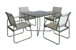 Набор мебели Андрия арт.GS072 серо-бежевый, 2 уп. (стол+4 кресла) "Garden story"