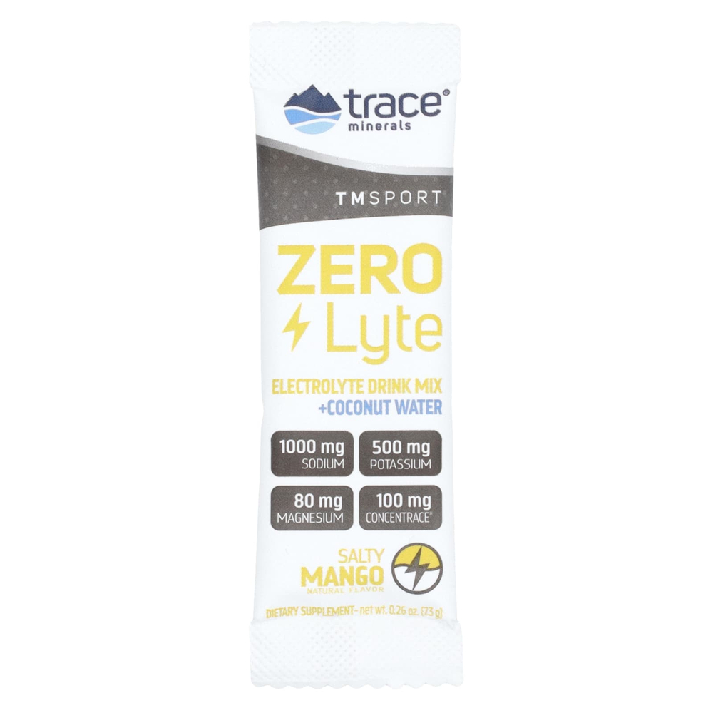 Trace, TM Sport, ZEROLyte, смесь для приготовления электролитического напитка, со вкусом соленого манго, 30 пакетиков по 7,3 г (0,26 унции)
