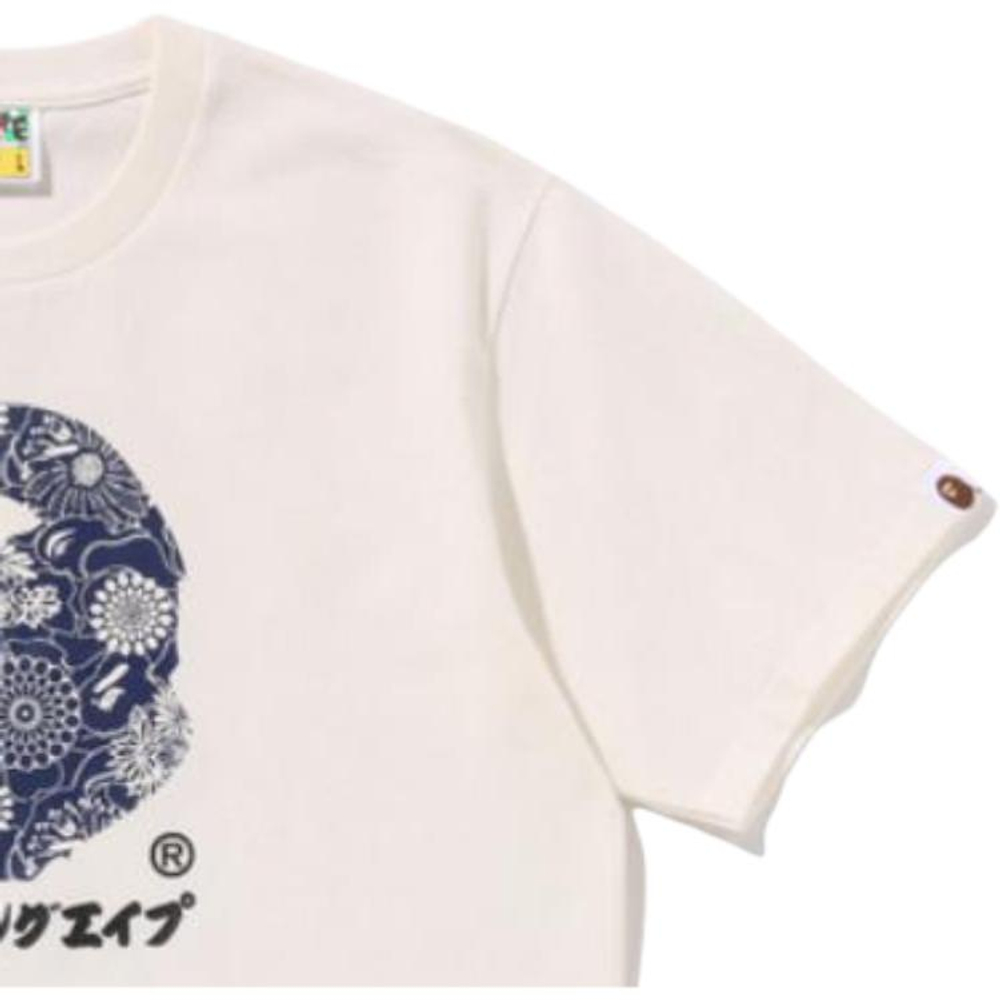 A Bathing Ape Bathing Ape Футболка Cotton Drop Shoulder Sleeve Moderate Straight Fit Summer 0zxtem345101q айвори