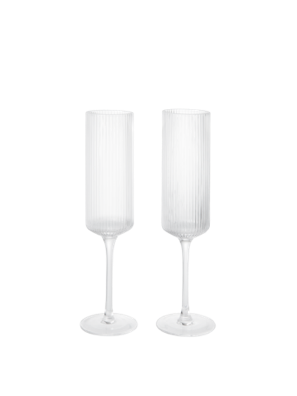 Бокалы Ferm Living Ripple Champagne Flutes - Set of 2 - Clear