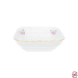 Салатник квадратный Bernadotte Серая роза золото 16 см