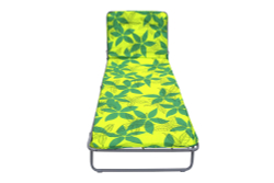 Кровать раскладная Стефания п/мягкая лист 10мм арт.С86а/123г(цвет ткани зеленый, желтый рис.листья (1 шт. в уп. гофрокартон)