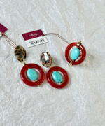 Серьги Nature Bijoux, Surabaya, с агатом, говлитом и раковиной тигровой Ципреи, NB25.2-12-90312 (кор