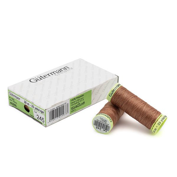 Нитки отделочные Gutermann Top Stitch 30 (30 метров), 5 кат. | 245 золотисто бежево-розовый