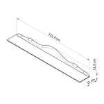 Полка Бритта 111х15 см из сосны