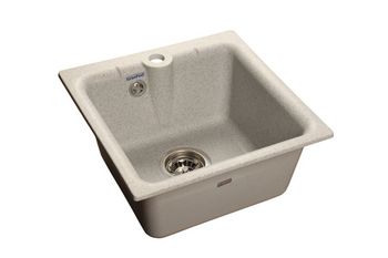 GRANFEST Мойка мрамор PRACTIC  GF-P--420  1-чаш. 420*420мм  серый  арт.GF-