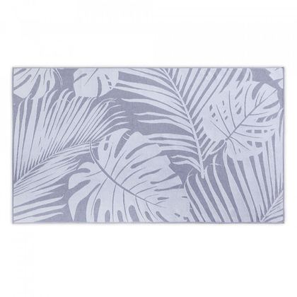 Полотенце пляжное 100x180 Hamam Leaves blue синий