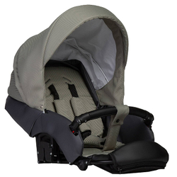 Детская коляска Indigo Mio S 3 в 1 05 т.серая кожа+зеленый