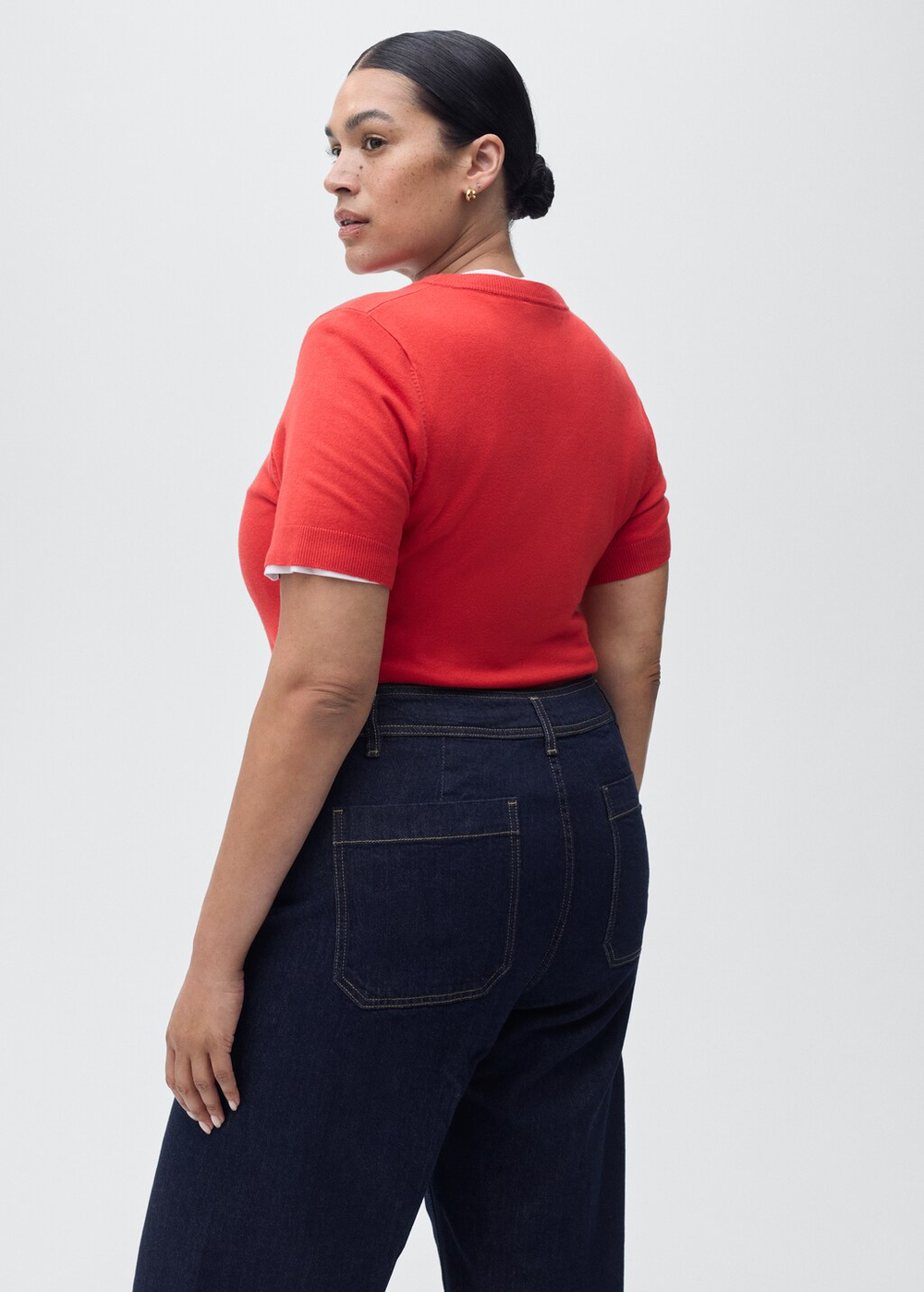 Джинсы wideleg с карманами