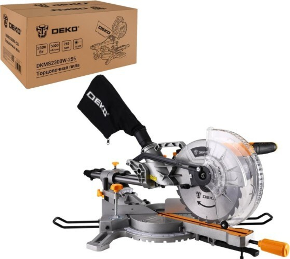 Пила торцовочная сетевая DEKO DKMS2300W-255 Laser 083-1093