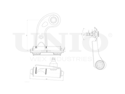 Рычаг подвески поперечный передний верхний левый UNIO SSP-40072
