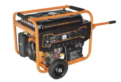 Генератор бензиновый CARVER PPG-10000Е (LT-192FВ, 8.0.8.3 кВт, 220В, топливный бак 25л, эл.ст, медь) / бензогенератор / резервное питание