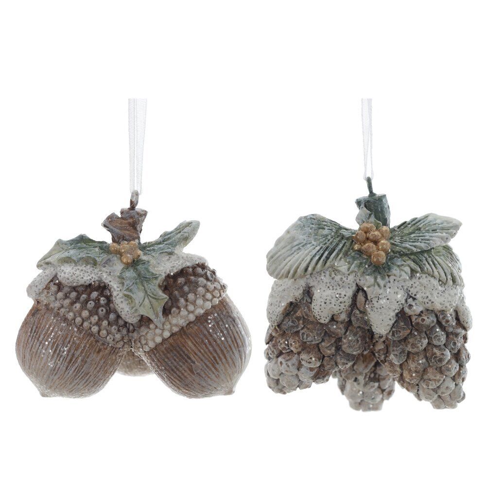 GAEM Фигурка декоративная подвесная "Шишки/Орехи", L6 W3,5 H7 см, 2в.