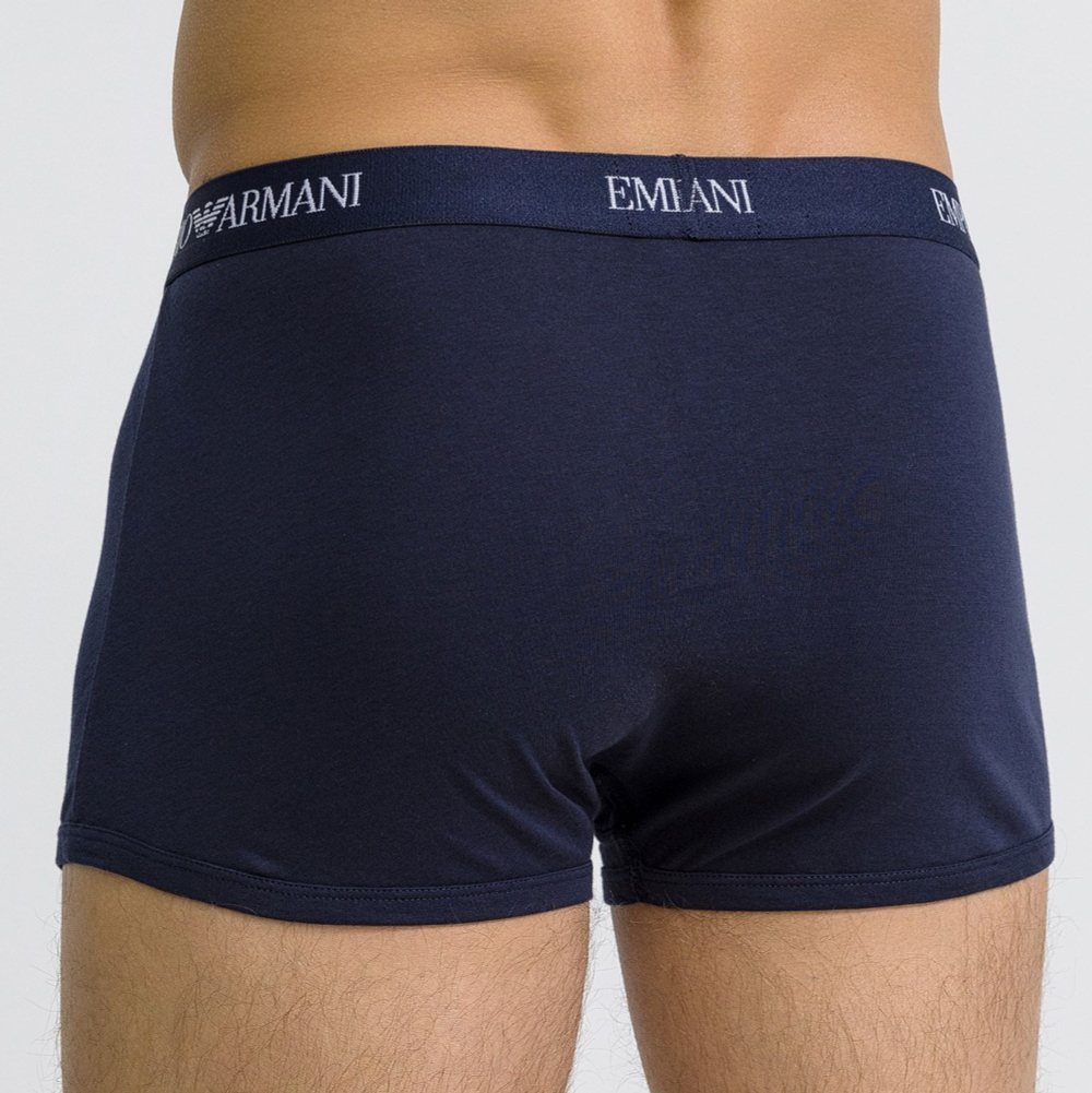 Набор мужских трусов боксеров 3в1 (синий, серый, черный) Emporio Armani 111610_CC722 94235
