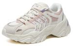 FILA Fila fishbone 2.0 shock absorption, non-slip, wear-resistant wrapping, low-cut daddy shoes, women's pink and white