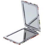 Зеркало косметическое двойное «ФРАТЕЛЛИ», маки, 6*8,5см (пакет с подвесом)