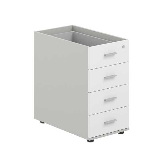 Тумба приставная Сигма 400х700х725 с 4 ящ.(метаб), с замком без топа