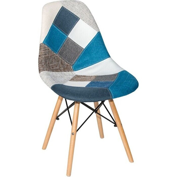 Стул Patchwork в стиле Eames синий