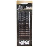 Свечи Точки и полосы, Черный/Золото, Металлик, 0,6*12 см, 8 шт. с держат.