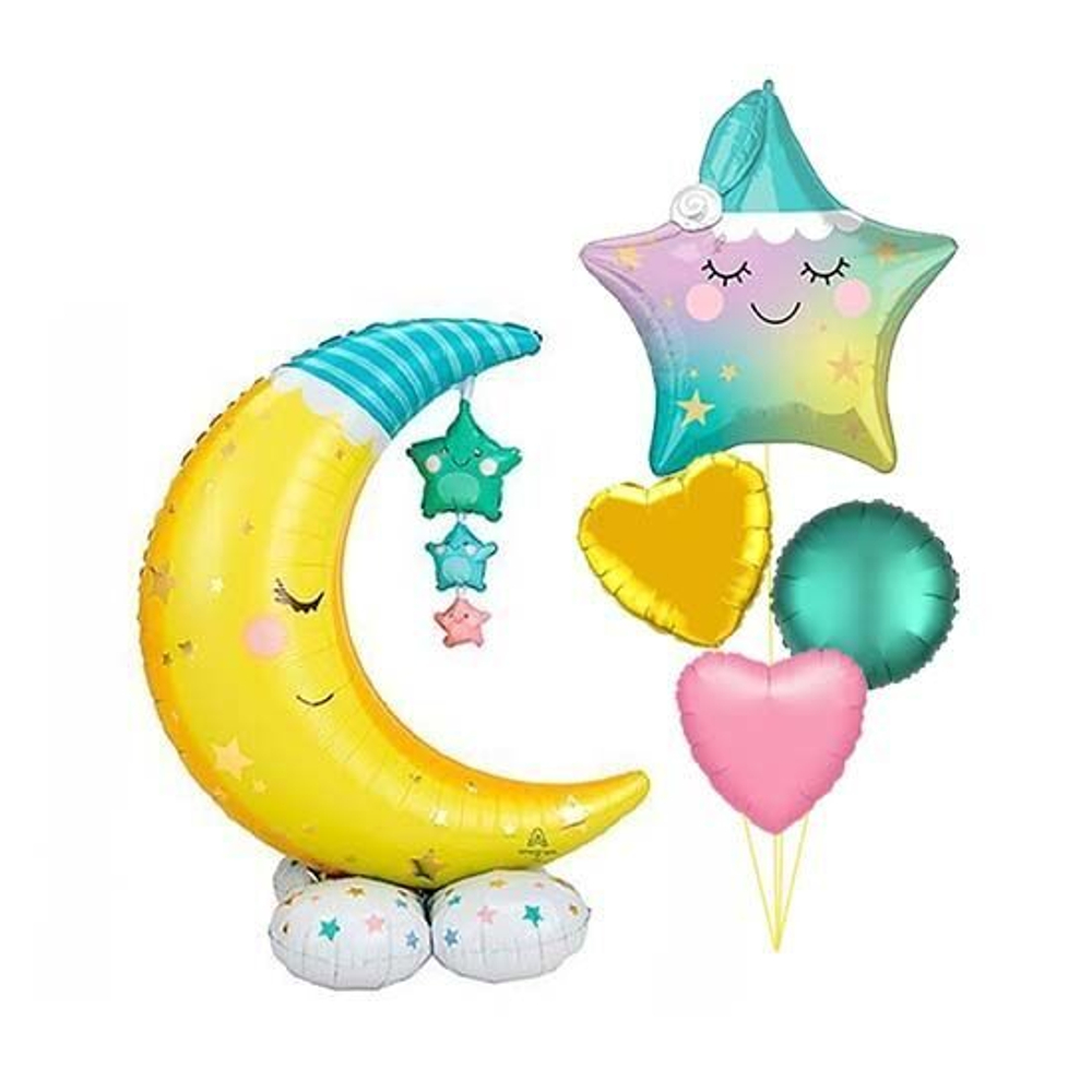 Композиция из шаров "Месяц с звездочкой"