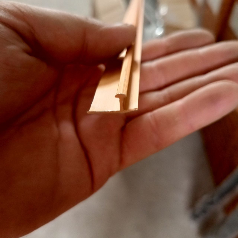 Профиль Т образный стыковочный Золото (полукруглая ножка)