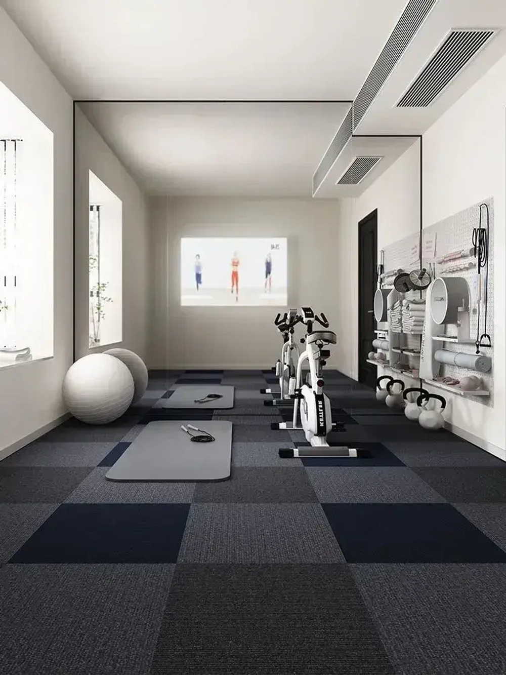 Квадратный ковер 30см х 30 см* 10 штук/0.9 квадратных метра/коричневый