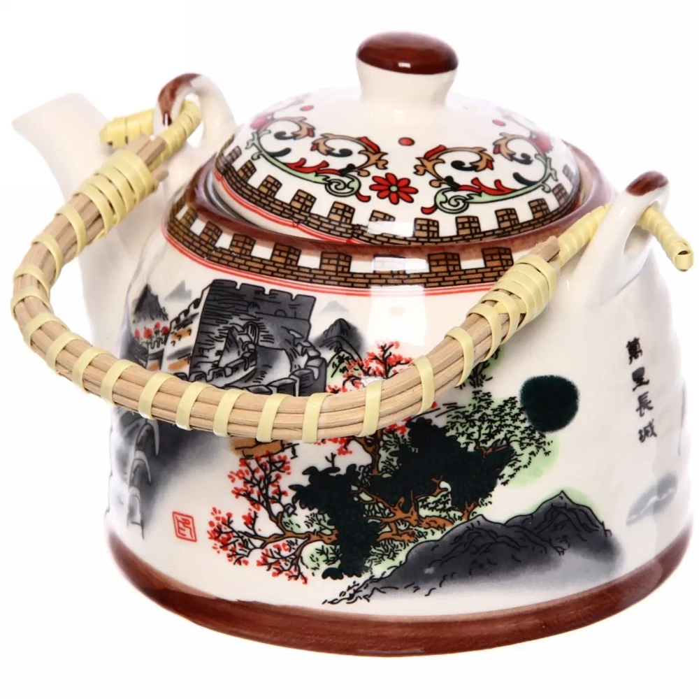 Чайник заварочный керамический 400мл с ситом «Великая китайская стена»