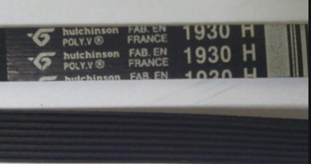 Ремень 1930 H7 Hutchinson для стиральной машины 1930мм черный, белая надпись