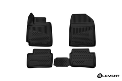 Коврики Standard, 3D в салон KIA Picanto, 2017- , хб., 4 шт. (полиуретан, чёрные) Element.ELEMENT3D2564210
