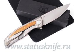 Нож Широгоров Флиппер F95NL Bronze Canaito Wood S90V MRBSфотография - 2