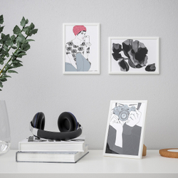 IKEA YLLEVAD  (ИКЕА ЙЛЛЕВАД)  -  Рамка, белая, 13x18 см