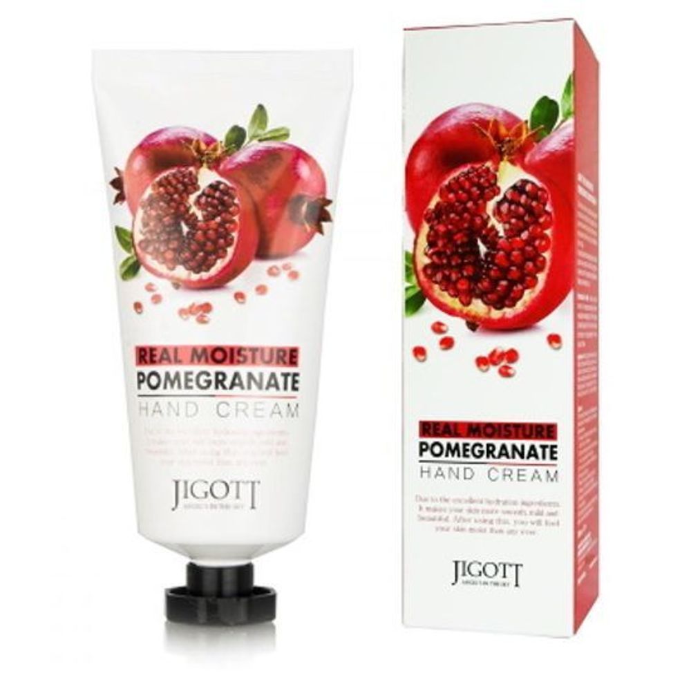 Крем для рук с экстрактом граната  JIGOTT Real Moisture Pomegranate Hand Cream 100 мл