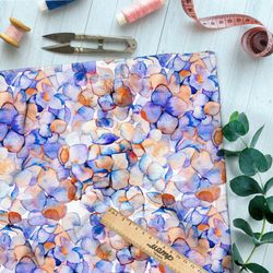 Ткань лён «цветы на воде» клод моне