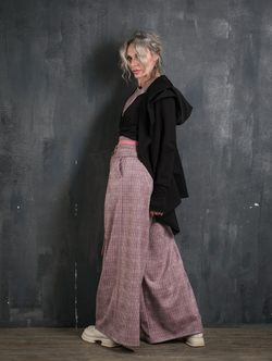 Палаццо  + кушак/ клетка персик