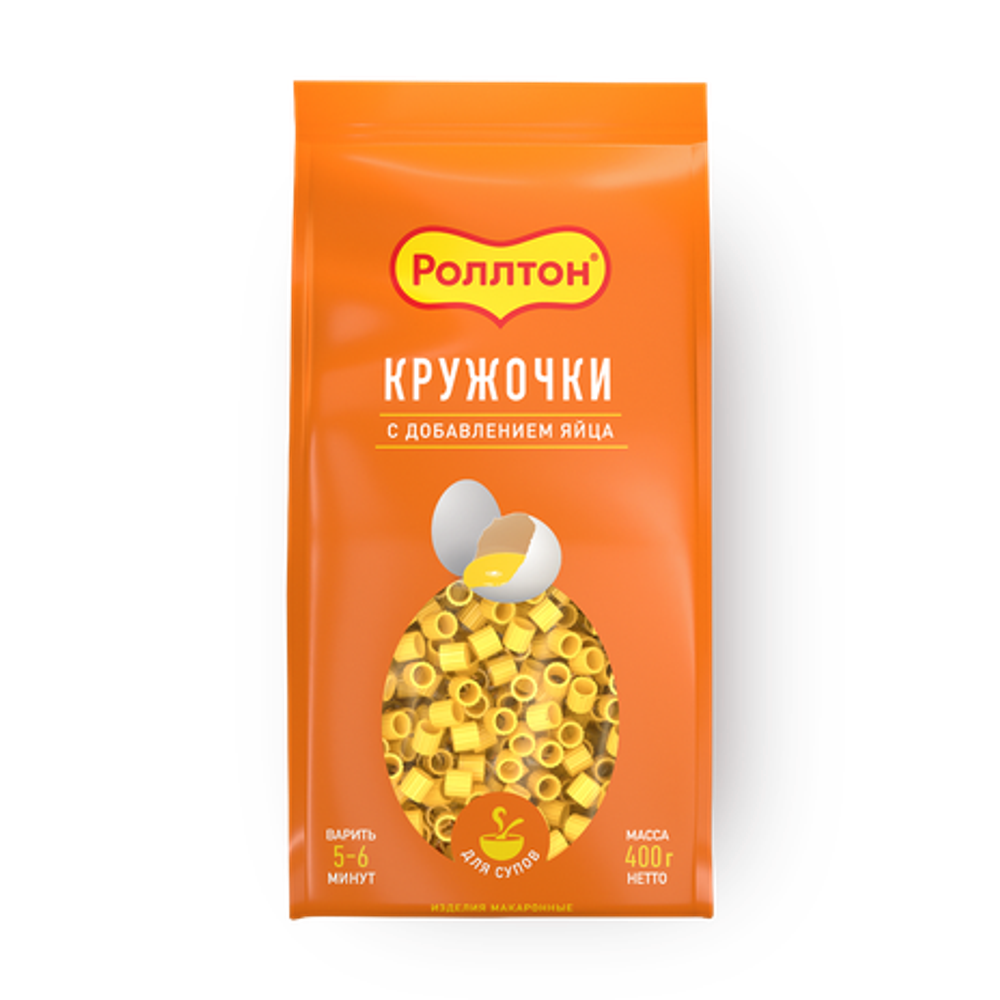 макароны Роллтон кружочки с добавлением яйца 400г